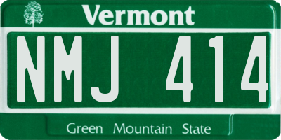 VT license plate NMJ414