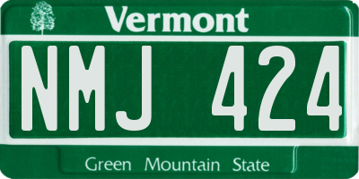VT license plate NMJ424