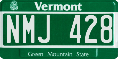VT license plate NMJ428