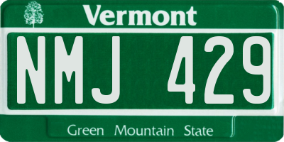 VT license plate NMJ429