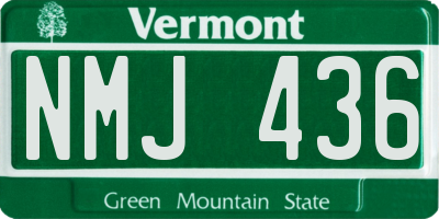 VT license plate NMJ436
