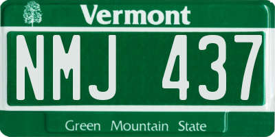 VT license plate NMJ437