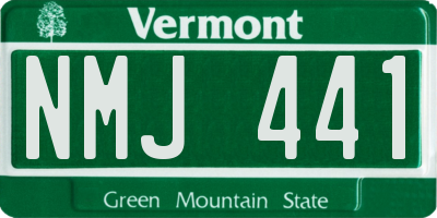 VT license plate NMJ441