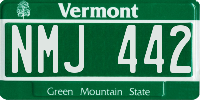 VT license plate NMJ442