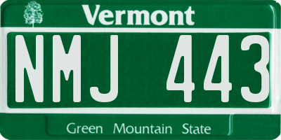 VT license plate NMJ443