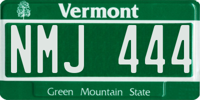 VT license plate NMJ444