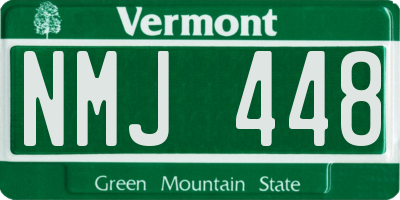 VT license plate NMJ448