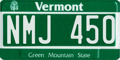 VT license plate NMJ450