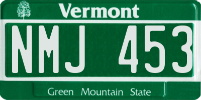 VT license plate NMJ453