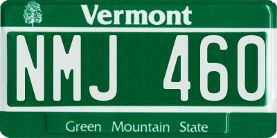 VT license plate NMJ460