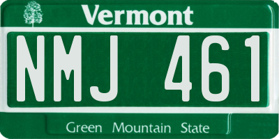 VT license plate NMJ461