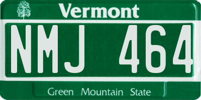 VT license plate NMJ464