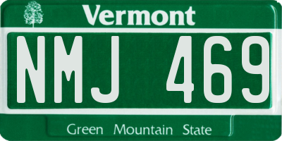 VT license plate NMJ469