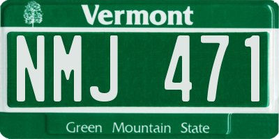 VT license plate NMJ471