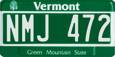 VT license plate NMJ472