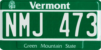 VT license plate NMJ473
