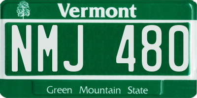VT license plate NMJ480