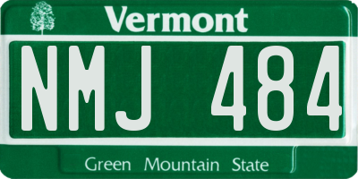 VT license plate NMJ484
