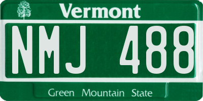 VT license plate NMJ488