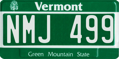 VT license plate NMJ499