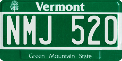 VT license plate NMJ520