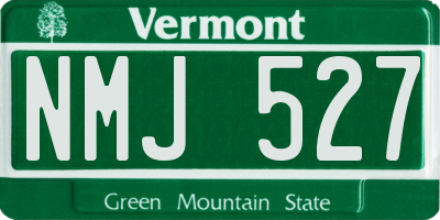 VT license plate NMJ527