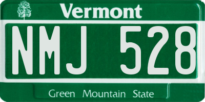 VT license plate NMJ528