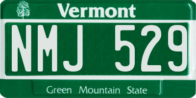 VT license plate NMJ529