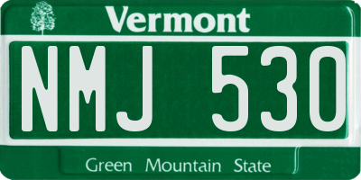 VT license plate NMJ530