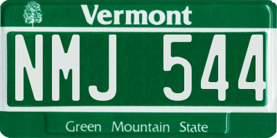 VT license plate NMJ544