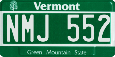 VT license plate NMJ552