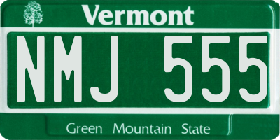 VT license plate NMJ555