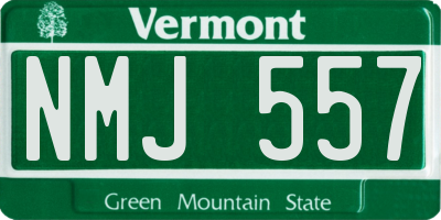 VT license plate NMJ557
