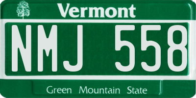 VT license plate NMJ558