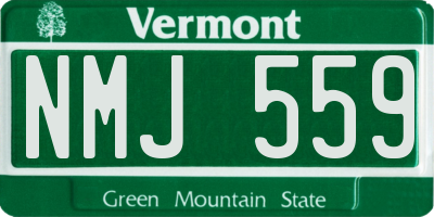 VT license plate NMJ559