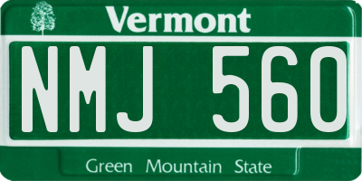 VT license plate NMJ560