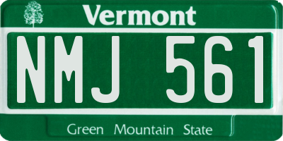 VT license plate NMJ561