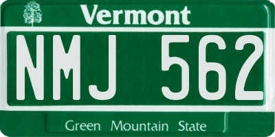 VT license plate NMJ562