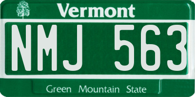 VT license plate NMJ563