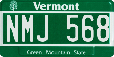 VT license plate NMJ568