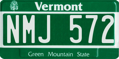 VT license plate NMJ572