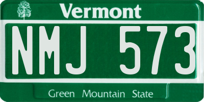VT license plate NMJ573
