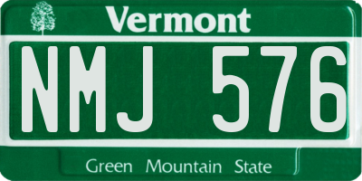 VT license plate NMJ576