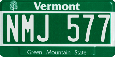 VT license plate NMJ577