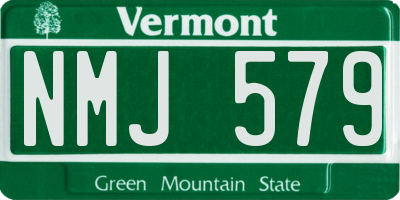 VT license plate NMJ579
