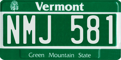 VT license plate NMJ581