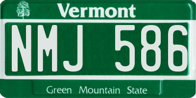 VT license plate NMJ586
