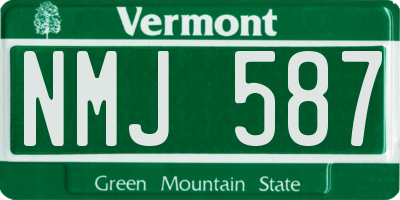 VT license plate NMJ587