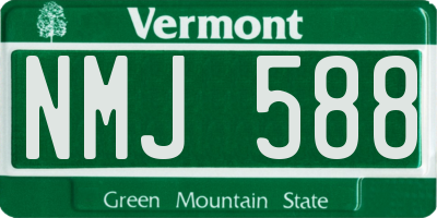 VT license plate NMJ588