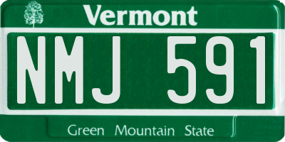 VT license plate NMJ591
